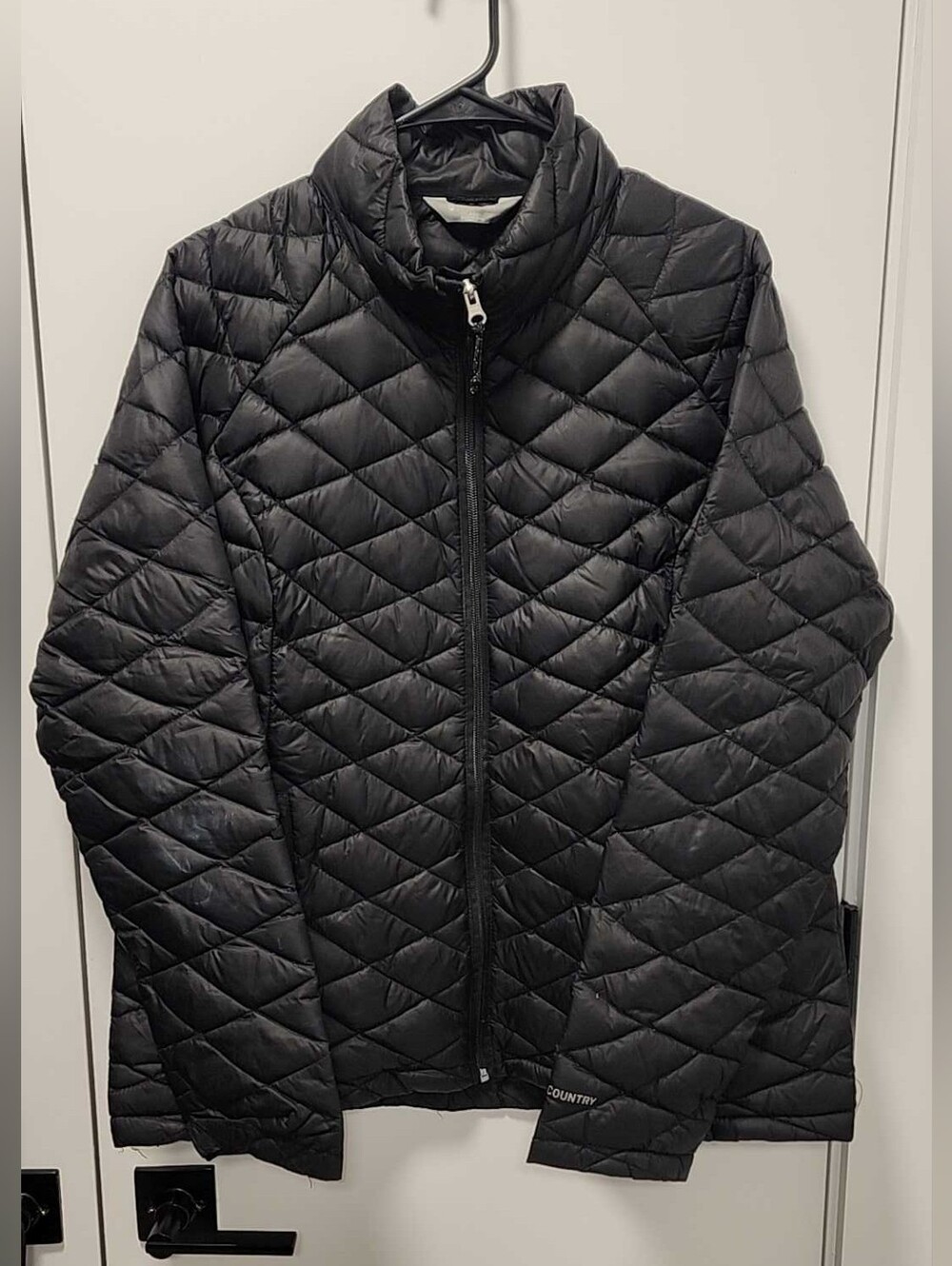 Free Country Black Diamond-Quilt Lightweight Puffer Jacket - XL